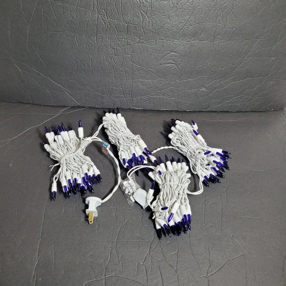 Holiday Time Blue Icicle Wired Lights 200ct New